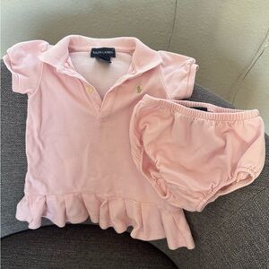 Ralph Lauren Pink Kids Polo Dress with Bloomers